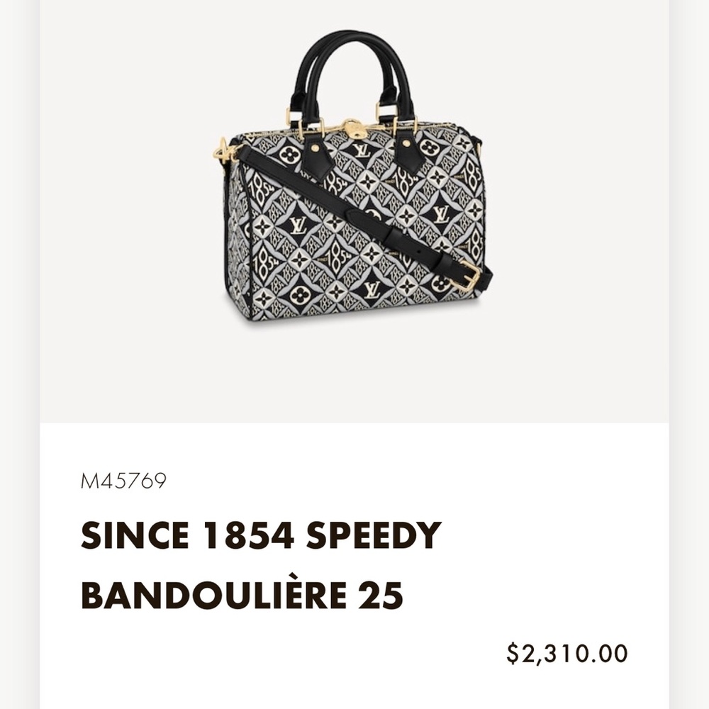 Authentic Louis Vuitton Since 1854 Speedy Bandouliere 25